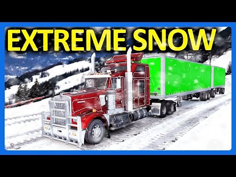 50,000 Horsepower vs EXTREME Snow Storm in American Truck Simulator...