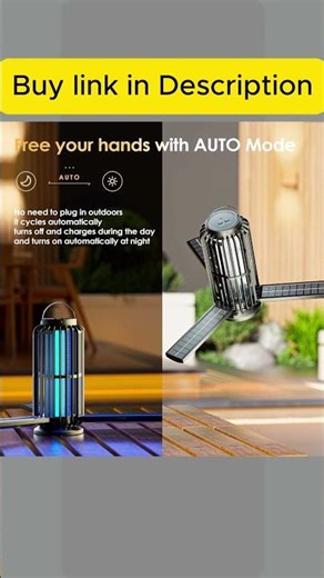 Solar Bug Zapper with 3 Solar Charging Panels