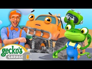 Monster Truck Song ft. ‪@Blippi‬| Blippi & Gecko Special! | Kids Songs