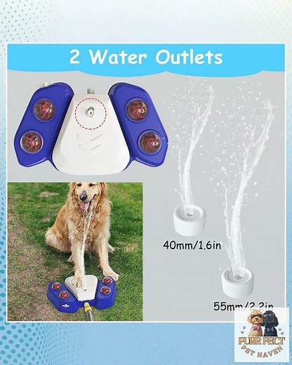 Smart Dog Water Fountain - Step-Activated Outdoor Sprinkler & Dispenser