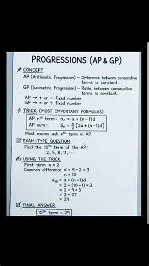 AP And GP ..... Progressions