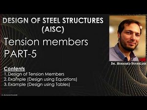 7-Tension members PART-5- Design with Examples (using AISC Equations and AISC Manual)