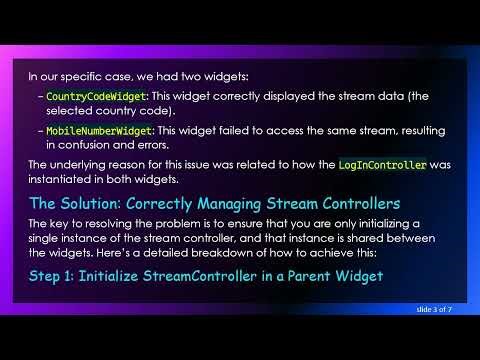 Accessing the Same Stream in Multiple Flutter Widgets