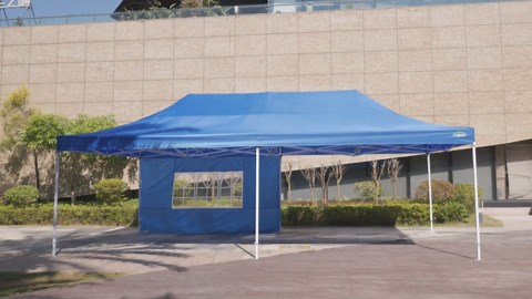COBIZI 13x26 Extra Large Heavy duty Canopy Party Tent,Pop up Canopy with Side Walls for Outdoor Events Wedding,Picnics,Lawn Ez Up Canopy Four Seasons Windproof Canopy,Blue(Frame Thickened)