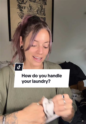 Everyone does things different based on what they were taught or habits they picked up. I’m curious to see what you all do! Do you fold all the laundry first and then put it away? Or do it item by item? Do you fold your socks over each other into a ball or flat? Do you hang or fold t-shirts? Do you separate your laundry? #howtodolaundry #lifelesson #lifequestions