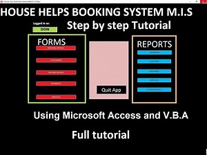 Designing Step by Step | House Helps Booking Management System Using Microsoft Access Database