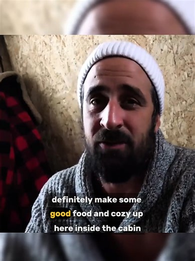 Cabin camp with snow storm #camping #cabinlife #outdoors