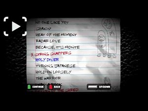 Guitar Hero Rocks the 80s songlist