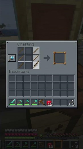 Minecraft Guide: How to craft Ladder #shortvideo #minecraft #mctutorial #gaming #tutorial