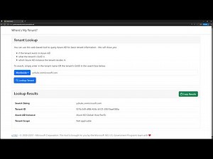 Business Central short: Quickly find the Tenant ID from the domain tenant name without signing in