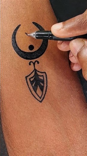 Easy temporary tattoo idea for boys and girls | tribal tattoo inspired......#tattoo #art #shorts