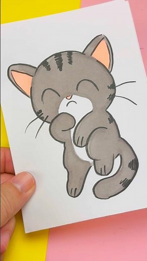 🐱 How to Draw a Kawaii Cat ✨ Step by Step