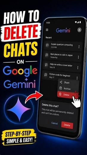 How to delete chat on Google Gemini 🤯🤖||#googlegemini #google