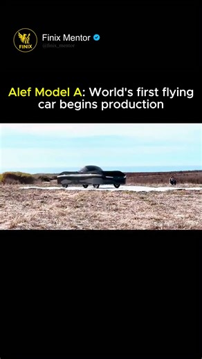 FINIX on Instagram: "The flying car just stopped being science fiction. Meet the Alef Model A Ultralight, a vehicle that drives through traffic and then lifts straight into the sky. No runway. No transition drama. Alef Aeronautics has officially started hand assembled production of the world’s first true flying car. It is road legal, fully electric, and built for real use, not demos. The Model A offers about 220 miles of driving range and 110 miles of flight range. It uses eight enclosed propell