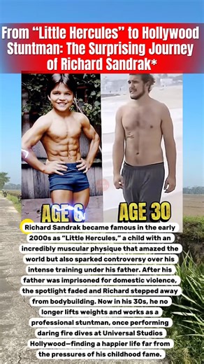 Richard Sandrak became famous in the early 2000s as “Little Hercules,” #shortvideo #viral