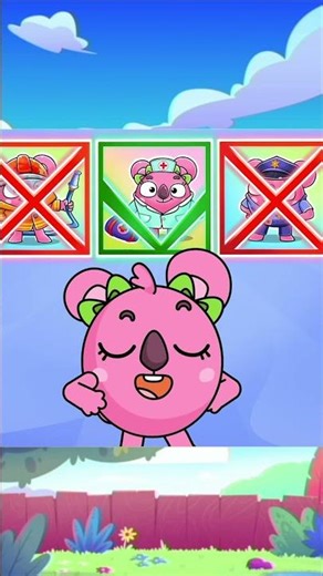 PoliceGirl, FireGirl and Doctor Song #shorts #kidssongs