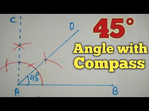 How to construct 45 degree angle with compass