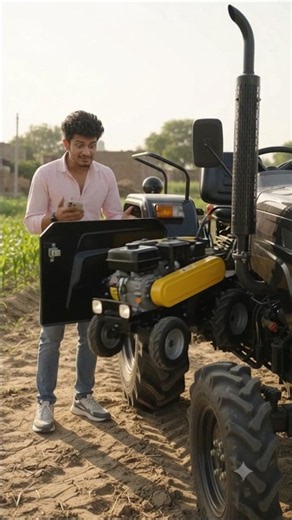 🚜 Black Mini Tractor Ke Andar Nikla Mini Harvester! 😱🔥 #minitractor #miniharvester #shorts