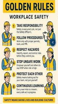 Safety golden rules #safety #workplacesafety #education