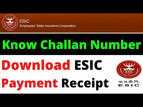 ESIC Challan Receipt Print || How to Get ESIC Challan Number & Download ESIC Payment Receipt