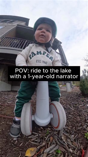 842K views · 42K reactions | POV: ride to the lake with a 1-year-old narrator #babyadventures #babybike #kidbike #utah #biking | Ro Ro Shreds | Facebook