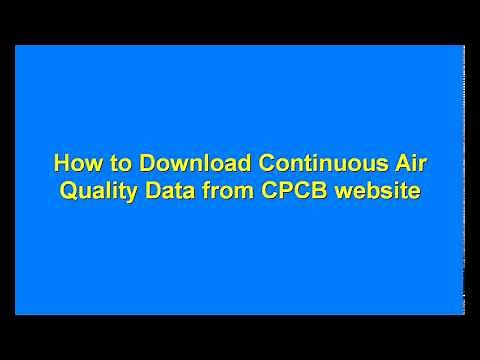 Video on 'How to Download Air Quality Data from CPCB website'