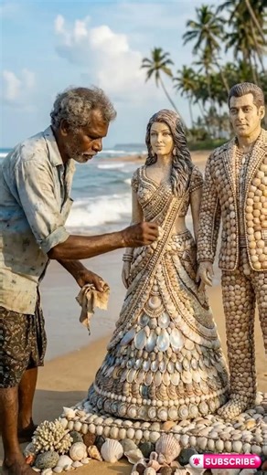 Unbelievable! Village Artist Makes Salman & Aishwarya from Seashells 😱🐚