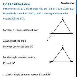 Ex 10.3, 15 - If vertices of A, B, C of triangle are (1, 2, 3), (-1,0,