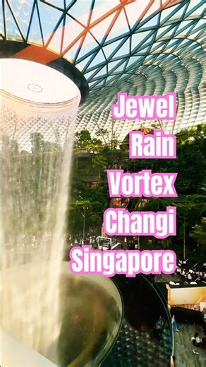 World’s Tallest Indoor Waterfall Jewel Rain Vortex #sigapore #travel #changiairport #tourism #love