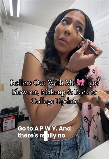 Rollers Out: 70s Blowout Makeup and College Update
