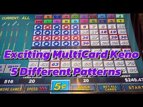 New Multi Card Keno Patterns Big Hits and Hunting for Jackpots