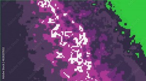 4K green screen pixel transition, darkness shadow, pixel style