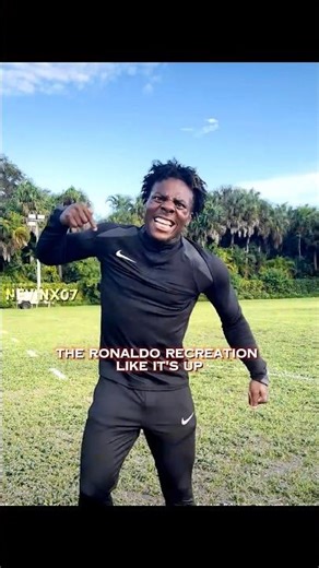 Practice Make Perfect 💪🥶First try Second… Third try… BOOM That’s the CR7 mentality Never stop trying