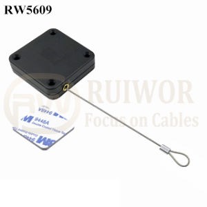 [Hot Item] Customizable Square Heavy Duty Retractable Cable with Fixed Loop End