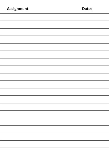 Printable Notebook PDF | A4 A5 Letter | Digital Lined Notebook for Students & Teachers | Instant Download - Etsy