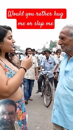 would you rather hug me or slap me# social experiment with senior citizens#shorts #viral #trending