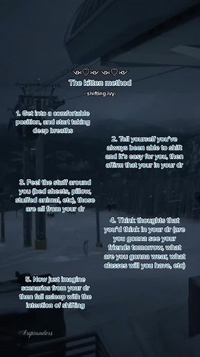 Shifting Method for Asleep Shifting - Hogwarts, Kitten, Pink Breath