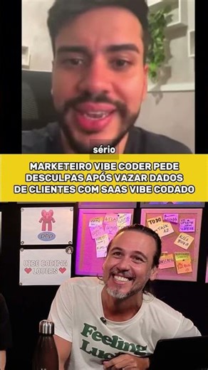 MARKETEIRO VIBE CODER PEDE DESCULPAS APÓS DEVS ATACAREM SEU SAAS #hacker #ia #dev #tecnologia
