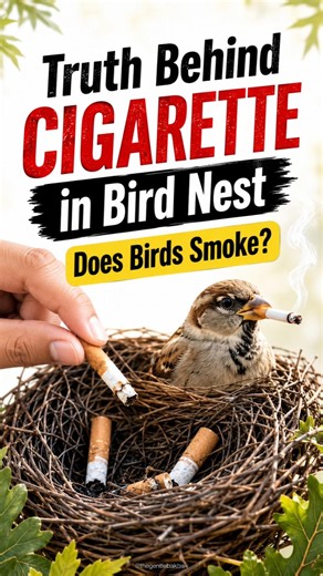 Why Birds Keep Cigarette Buds in Their Nest | Birds Love Cigarette | TGB | #shorts #birds #sparrow