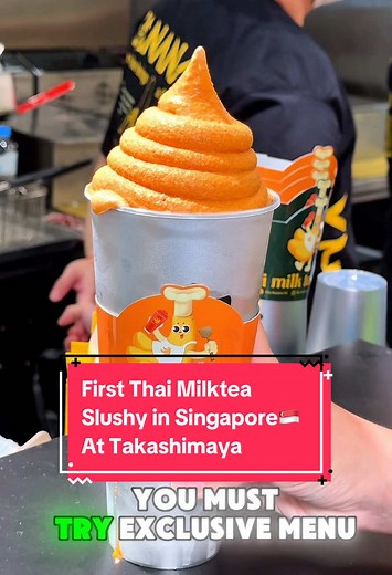 🥤 FIRST in Singapore 🇸🇬 ✨ Thai Milk Tea Slushy ✨ now at Takashimaya only! Less sweet, super refreshing & super jumbo cup for only $6.80! Pair it with crispy Banana Fritters 🍌 & Pineapple Fritters 🍍 for the ultimate treat! 📍Only at Takashimaya until 11 Aug 2025 ⏰ Hurry before it’s gone! #ThaiMilkTeaSlushy #MrsBananaSG #TakashimayaSG #Slushy #Milktea #Singapore #FoodieFinds #SGFoodie #TikTokSG #thaimilktea #Drink #comfortfood #Banana @Mrs Banana SG