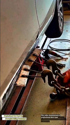 Professional Car Dent Repair — Powerful Pulling Technique Revealed!