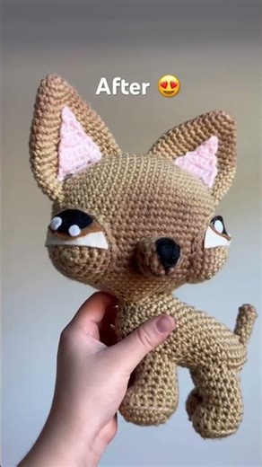LPs 01 chihuahua crocheted plush 😍 made by me!