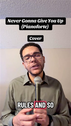 Never Gonna Give You Up — Piano Version (Vocal Cover) #Shorts #PianoMusic