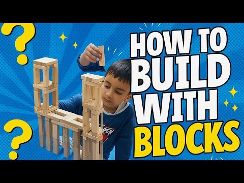 Building Blocks for Kids (wooden block video) How to make tower with wooden blocks #howtobuild