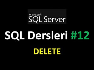 SQL Lessons: SQL Training with SQL Server Delete Command Examples sql database lessons #sqldersleri
