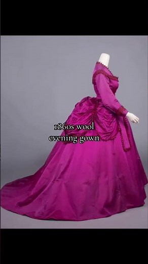 1860s wool evening gown 🧶|| 19th century || vintage || #fashion #history #dress #shorts