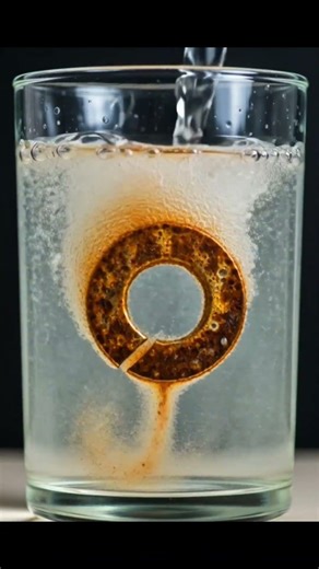 Heavy Rust Split Lock Washer Acid Cleaning – Full Chemical Reaction