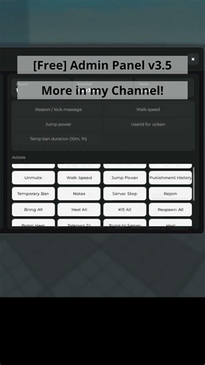 🔥 FREE Roblox Admin Panel V3.5 | Easy Setup & Full Features Shorts