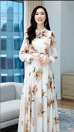 ​Elegant Floral Print Maxi Dress – Perfect for Spring & Summer #elegantstyle #chicstyle
