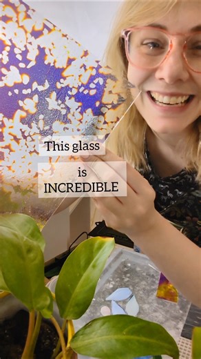 Dichroic! Have you seen this incredible glass before? #stainedglass #glassart #dichro #glassartist